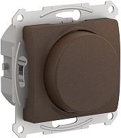 Светорегулятор поворотно-нажимной без рамки Systeme Electric Glossa 5-315Вт шоколад картинка